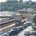 Busy Station Car Park and view of the old signal Box